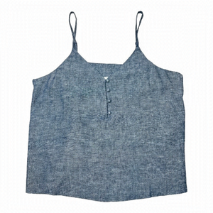 Abound Blue Linen Tank Top Size XXL